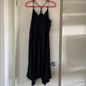 Calypso St Barths Navy Faux Wrap Dress